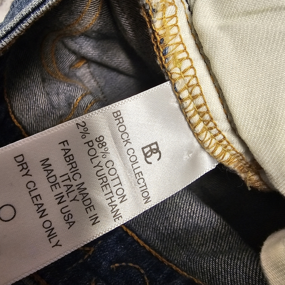 Brock Collection High Rise Skinny Ankle Blue Jeans 25 Preowned - Picture 9 of 9